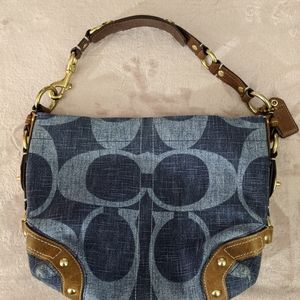 Coach Denim and Leather Bag